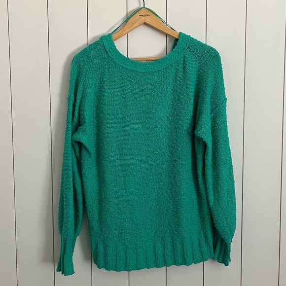 Anthropologie Pilcro V-Neck Oversized Sweater in Green - Picture 3 of 3